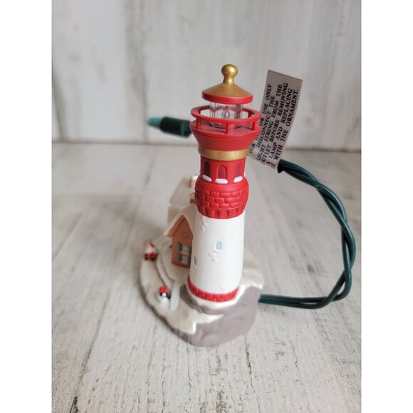 Hallmark 2000 Lighthouse greeting ornament Xmas - Picture 5 of 6